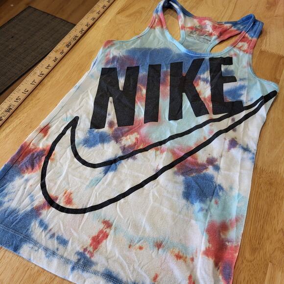 Nike Red White & Blue Tie Dye Tank Small USA 15" P2P - Picture 3 of 8